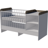 Lili combi cot 120x70 in white and chestnut