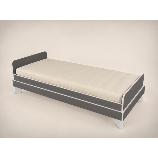 Reni combination cot, 120x60, in anthracite with light grey edging