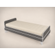 Reni combination cot, 120x60, in anthracite with light grey edging