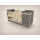 Reni convertible cot, 120x60, in Anthracite, with Sonoma edge