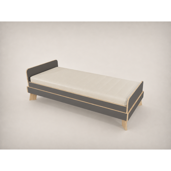 Reni convertible cot, 120x60, in Anthracite, with Sonoma edge