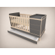 Reni convertible cot, 120x60, in Anthracite, with Sonoma edge
