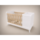 Reni combi cot 120x60, White, with Sonoma crib rail