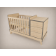 Reni combi cot 120x60, Sonoma, with Anthracite