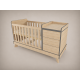 Reni combi cot 120x60, Sonoma, with Anthracite