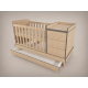 Reni combi cot 120x60, Sonoma, with Anthracite