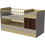 Bogi combi cot 120x70 in birch-vanilla-mocha color