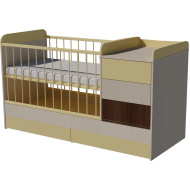 Reni combi cot 120x70 in birch-vanilla-mocha