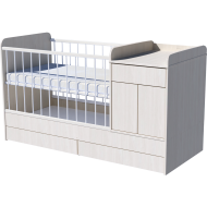 Bogi combi cot 120x70 in white birch color
