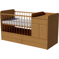Bogi combi cot 120x70 in beech color