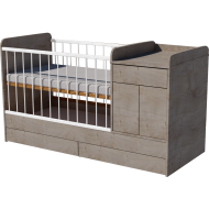 Bogi combi cot 120x70 in silver oak color