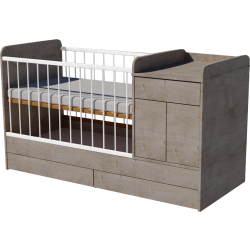 Bogi combi cot 120x70 in silver oak color Bogi combi cot 120x70 in silver oak color