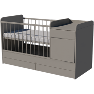 Bogi combi cot 120x70 in gray
