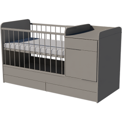 Bogi combi cot 120x70 in gray Bogi combi cot 120x70 in gray