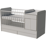 Bogi combi cot 120x60 in gray
