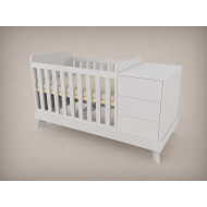 Reni convertible cot, 120x70, in light grey