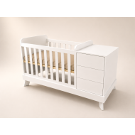 Reni combi cot 120x60 in white