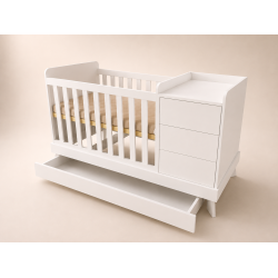 Reni combi cot 120x60 in white