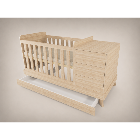 Reni combi cot 120x60 in Sonoma color