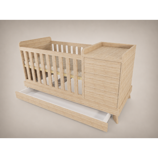 Reni combi cot 120x60 in Sonoma color