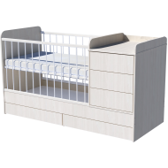 Reni combi cot 120x70 in white birch color Reni combi cot 120x70 in white birch color
