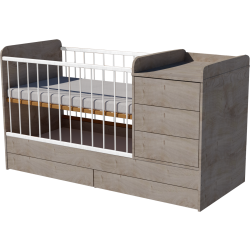 Reni combi cot 120x70 in silver oak Reni combi cot 120x70 in silver oak