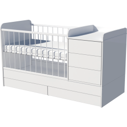 Reni combi cot 120x60 in white