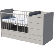 Reni combi cot 120x70 in gray