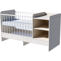 Lili combi cot 120x60 in white birch color Lili combi cot 120x60 in white birch color