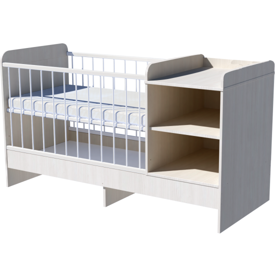 Lili combi cot 120x70 in white birch color Lili combi cot 120x70 in white birch color