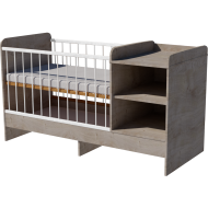 Lili combi cot 120x70 in silver oak color
