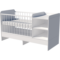 Lili combi cot 120x70 in white