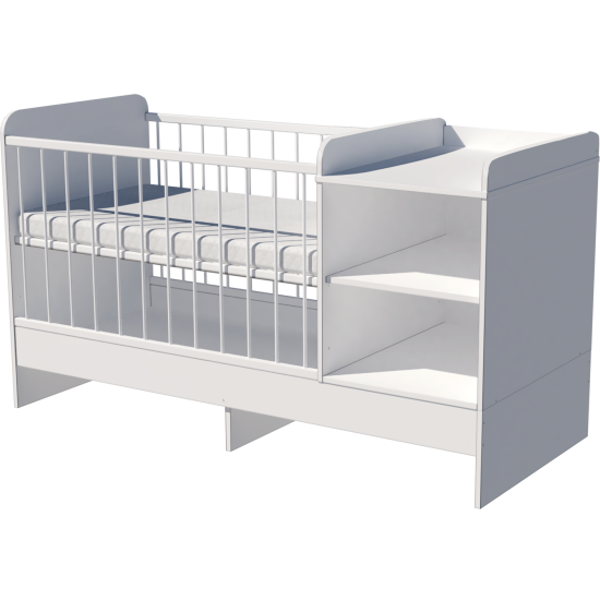 Lili combi cot 120x70 in white Lili combi cot 120x70 in white