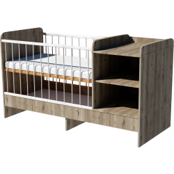 Lili combi cot 120x60 in chestnut color Lili combi cot 120x60 in chestnut color