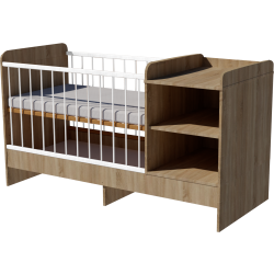 Lili combi cot 120x70 in light sonoma color