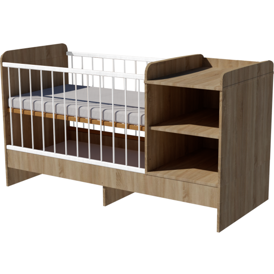 Lili combi cot 120x70 in light sonoma color Lili combi cot 120x70 in light sonoma color