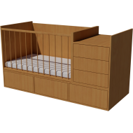 Gina combi cot 120x70 in beech color