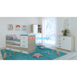 Zora nursery (Tomi changing table, Geri wardrobe, Reni combi cot 120x60) Zora nursery (Tomi changing table, Geri wardrobe, Reni combi cot 120x60)