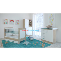 Zora nursery (Tomi changing table, Geri wardrobe, Zora cot 140x70) Zora nursery (Tomi changing table, Geri wardrobe, Zora cot 140x70)