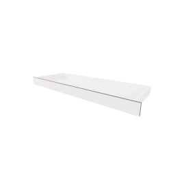 Bedding storage unit in White, with anthracite edging