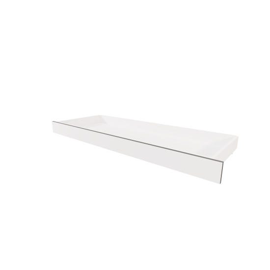 Bedding storage unit in White, with anthracite edging