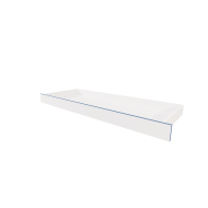 Bedding storage unit in White, with blue edging