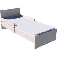 Zoli youth bed 200x90 in white birch color
