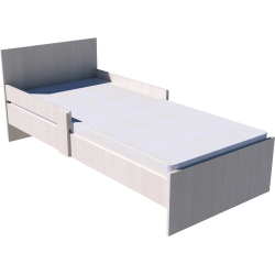 Zoli youth bed 200x90 in white birch color Zoli youth bed 200x90 in white birch color