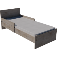 Zoli youth bed 200x90 in silver oak