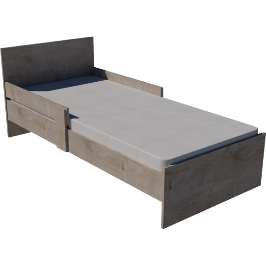 Zoli youth bed 200x90 in silver oak Zoli youth bed 200x90 in silver oak