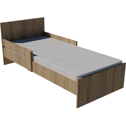 Zoli youth bed 200x90 in light sonoma color Zoli youth bed 200x90 in light sonoma color