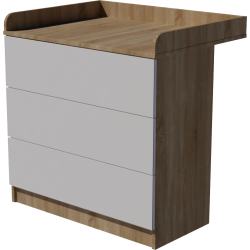 Patrik changing table in light sonoma white Patrik changing table in light sonoma white