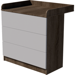 Patrik changing table  Dark sonoma white Patrik changing table  Dark sonoma white