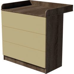 Patrik changing table in dark sonoma-vanilla color Patrik changing table in dark sonoma-vanilla color
